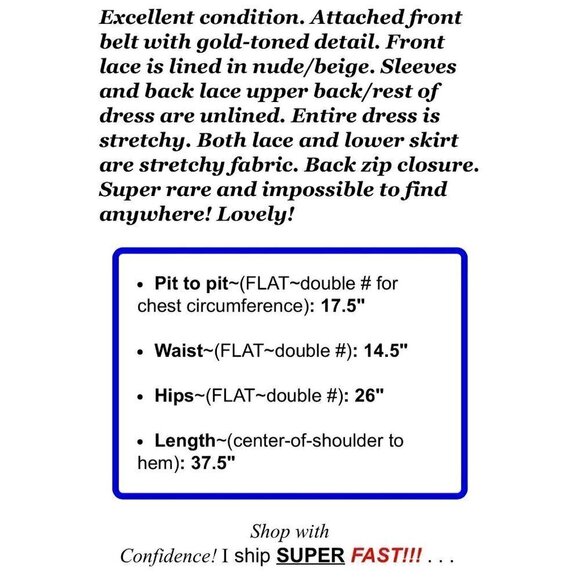 Venus Sz M Black Lace Long Sleeved Handkerchief Asymmetrical Hem Formal Dress - Picture 12 of 12